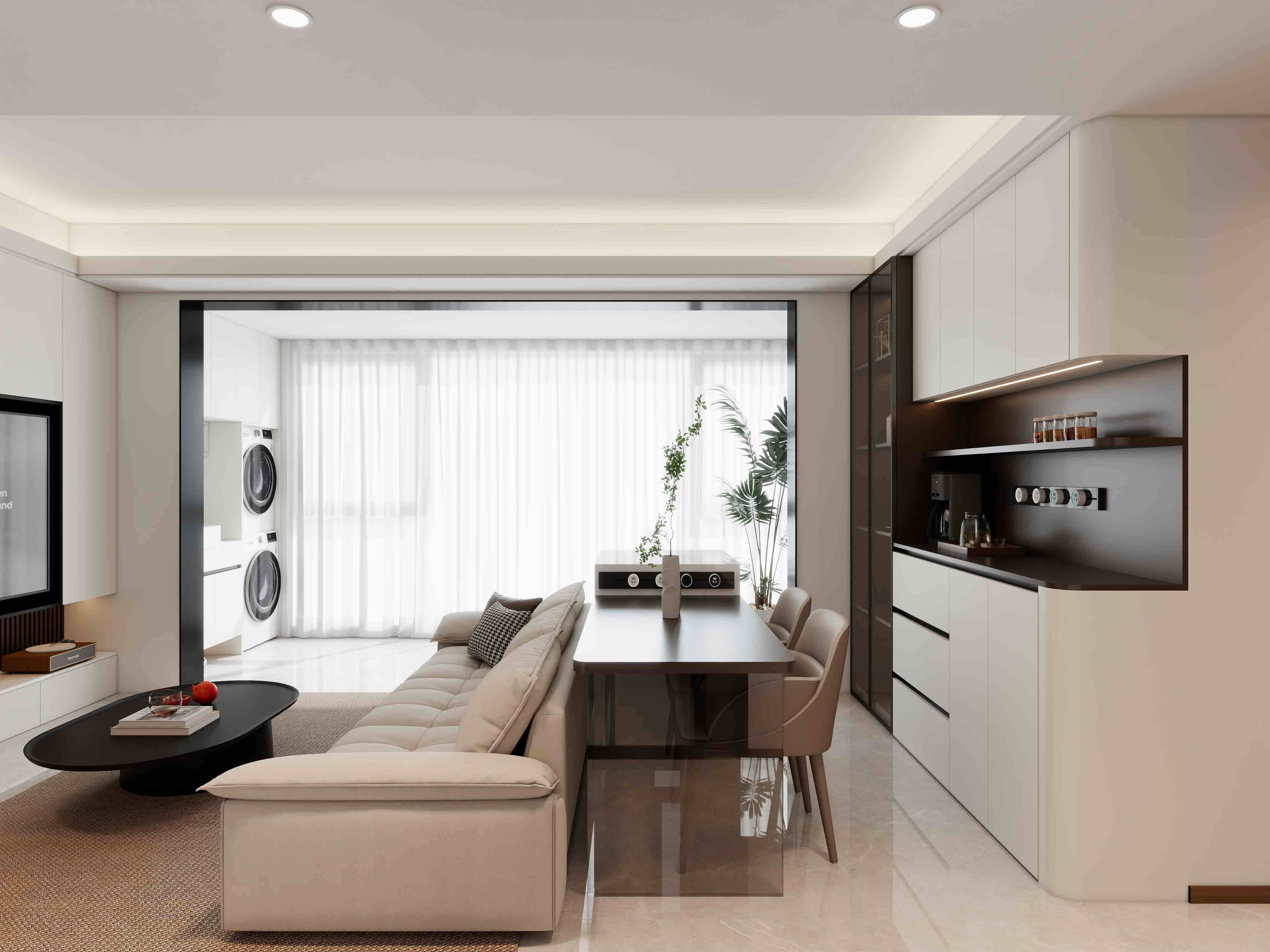 现代简约客餐厅案例